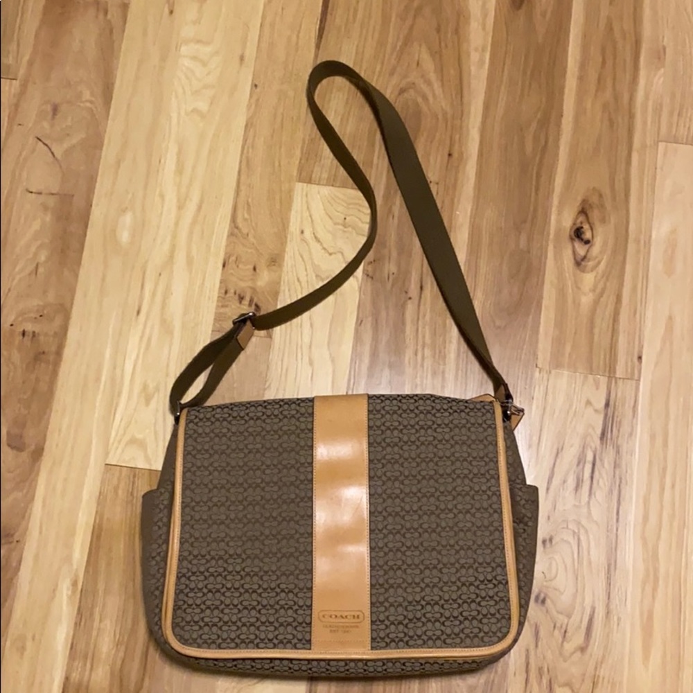 Coach messenger bag great for travel or school